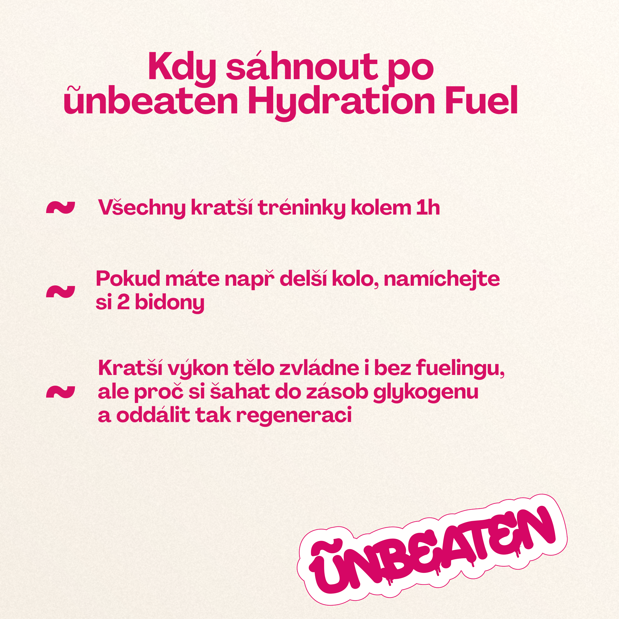 Kdy pít Hydration Fuel — kolo, běh, trénink do 2 hodin